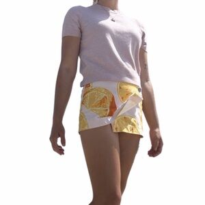 BDG Citrus Print Mini Skirt XS Orange Fruit Y2K Low Rise Summer Skirt